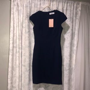 Woman’s  beautiful blue dress.